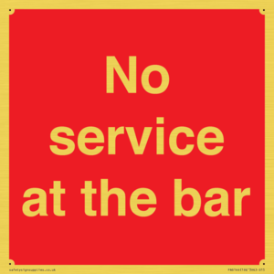 No service at the bar